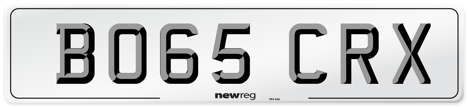 BO65 CRX Number Plate from New Reg